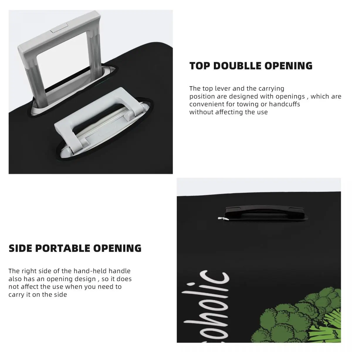 新鮮な生ブロッコリー (2) スーツケースカバー保護弾性旅行荷物プロテクターカバー 18-32 インチ用