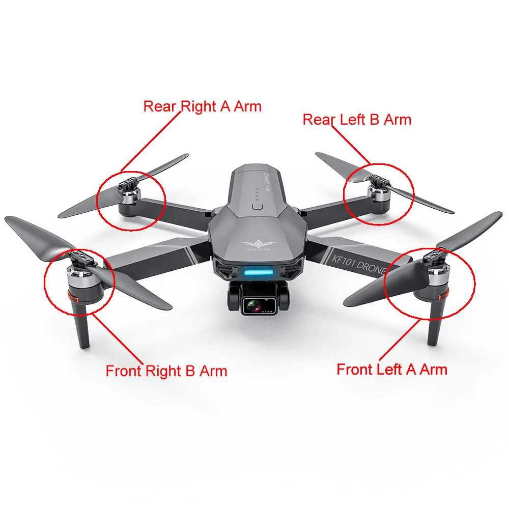 

Складной Квадрокоптер KF101 с GPS, 4K, оригинальный бесщеточный моторный рычаг, передний, задний, A, B, рычаг с двигателем, сменный аксессуар «сделай сам»