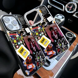 Epc Kpop GD G-Dragons Phone Case IMD Phone Case For IPhone 16 15 14 13 12 11 Pro Max Plus Color Silver Cover