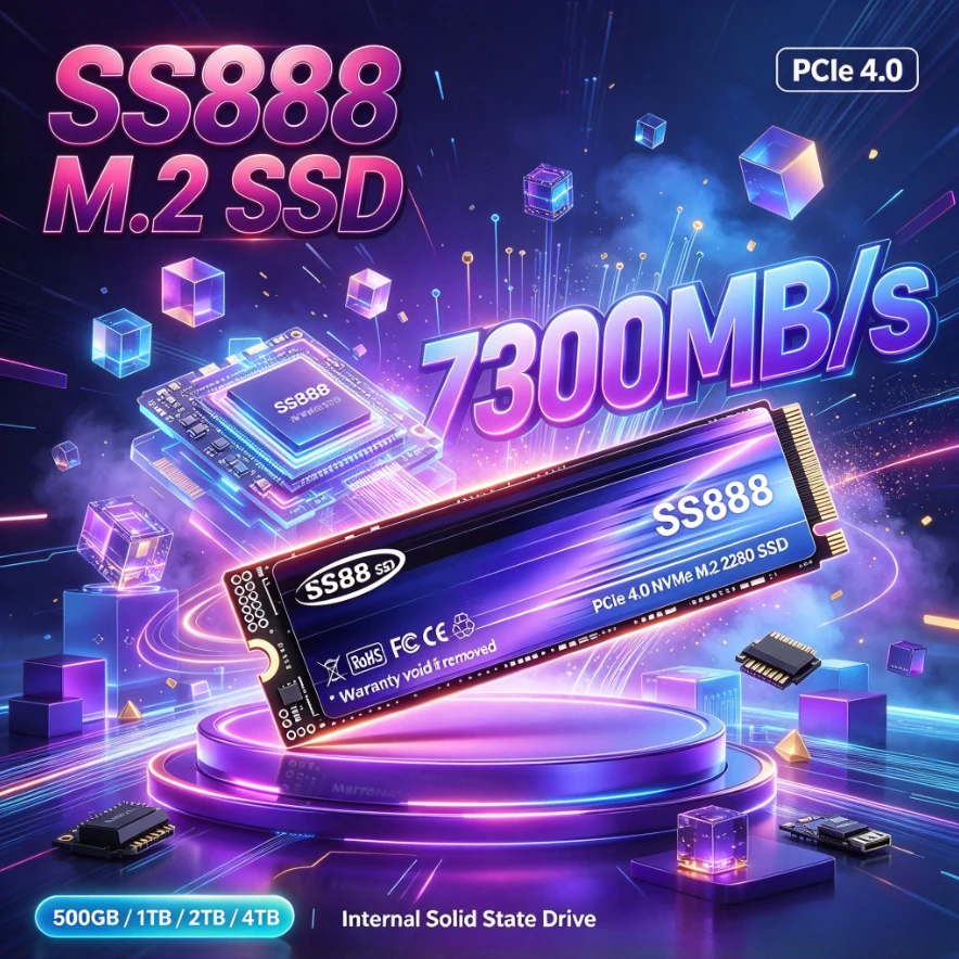 VV5800 NVMe M.2 Internal Solid State Drive PCIe Ultra Fast Gaming SSD Multiple Capacities Hard Disk for Laptop Desktop Computer