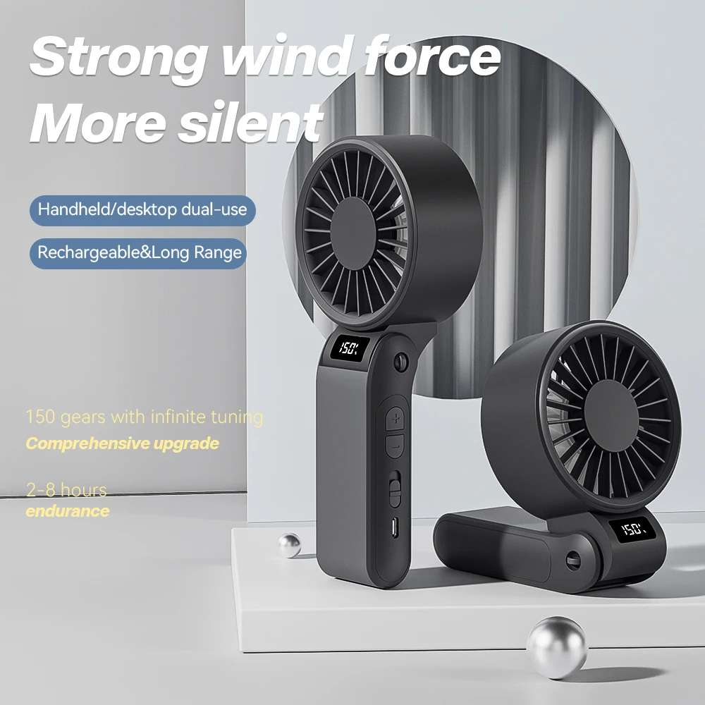 2025 Portable High speed fan Mini Fan 3000mAh Rechargeable Battery USB Fan Foldable Handheld Fan for Outdoor fan image 6
