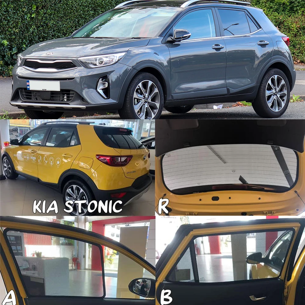 

For Kia Stonic 2017-2023 2024 Magnetic Car Sunshade Visor Front Windshield Blind Curtain Rear Side Baby Window Sun Shade Shield