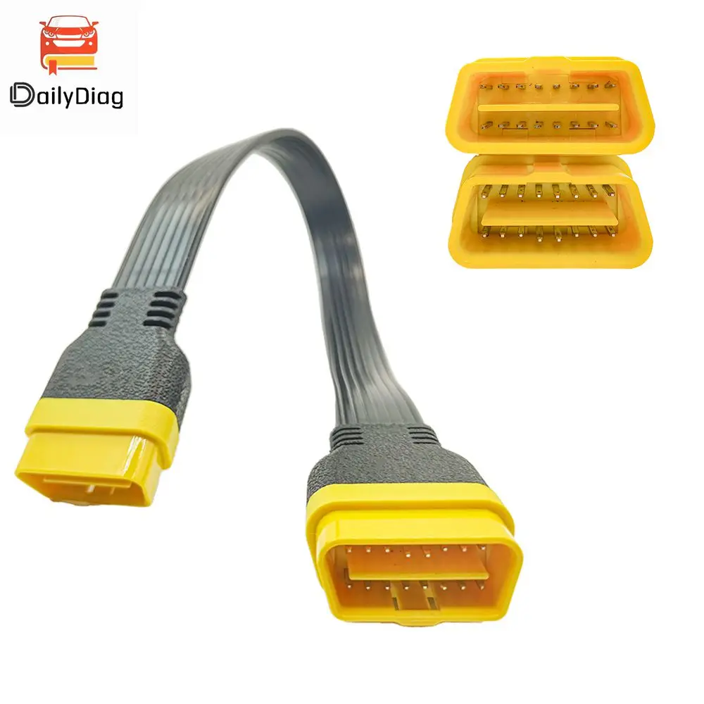 New Universal Full 16 Pin Male To 16Pin Male OBD 2 OBD II Extension Connector for OBD2 Diagnostic Extending Cable