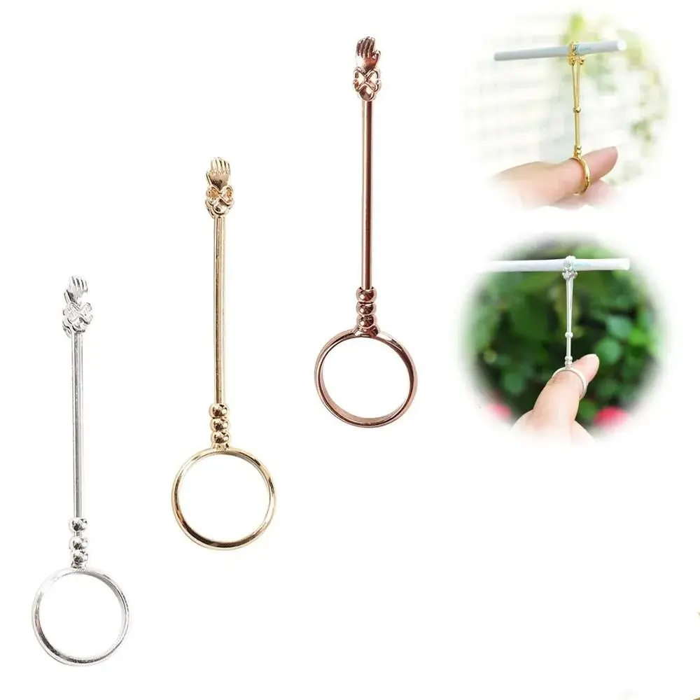 Quality Small Hand Cigarette Ring Clip Protect Your Finger Metal Smok Ring Holder Adjustable Cigarettes Holder Women