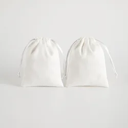 10pcs White Jewelry Gift Flannel Packing Organizer Pouches Drawstring Bags Wedding Favor Candy Goodie Bag Small Business Display