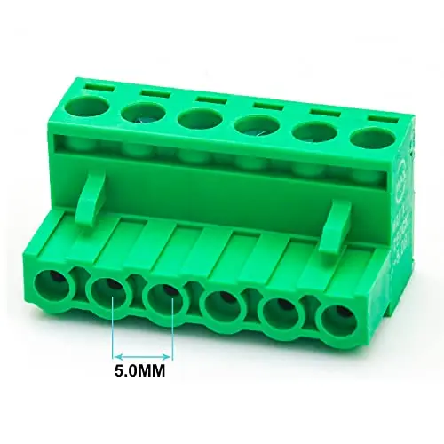 10 قطعة 5.08 مللي متر 6 دبوس فينيكس نوع موصل الأخضر PCB برغي محطة كتلة التوصيل 6 القطب سلك محول مأخذ التوصيل للإلكترونيات #2