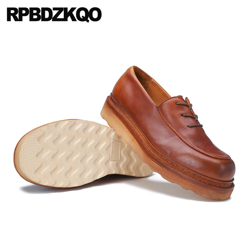 Work Handmade European Luxury Large Size Comfort British Style 11 Men Brown Genuine Leather Shoes High Quality 2022 Spring White image 4