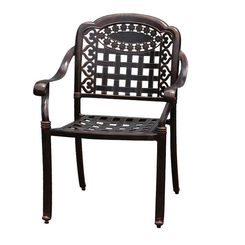 Luxury Outdoor Balcony Gaeden Patio terrace chairs popular furniture cast aluminum chair outdoor coffee cafe bistro chairs