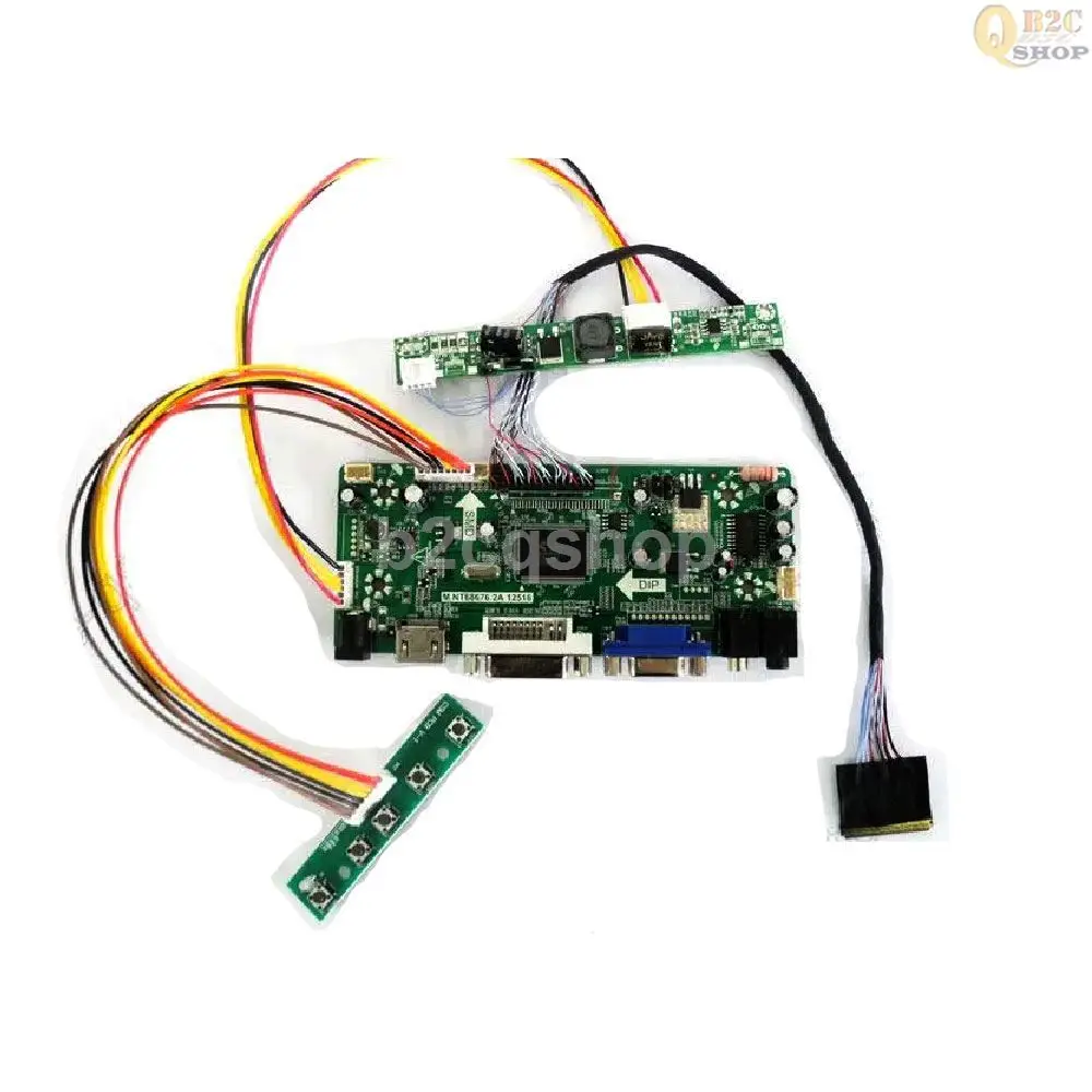 Набор для платы жк-контроллер LVDS конвертер для B101UAT02.1 B101UAT02.2 1920X120 0 панель планшета HDMI-совместимый + DVI + VGA + аудио Набор для платы жк-контроллер LVDS конвертер для B101UAT02.1 B101UAT02.2 1920X120 0 панель планшета HDMI-совместимый + DVI + VGA + аудио