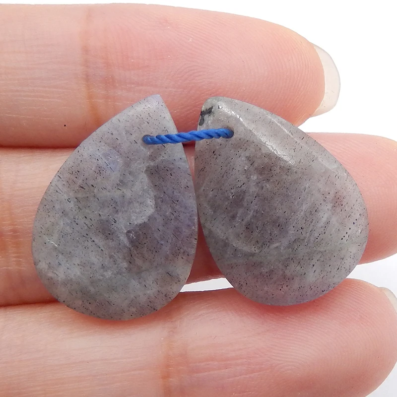 

Popular Stone Earrings Beads Natural Stone Labradorite Earring Beads 21x15x4mm 3.7g Semiprecious Fashion Jewelry Accessories