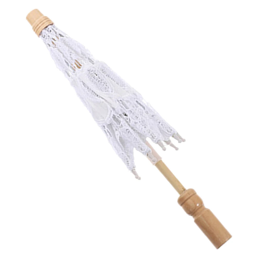 

Lace Umbrella for Bride Wedding Decorative Parasol with Exquisite Craftsmanship Elegant White Bridal Accessory for Photo Shoot
