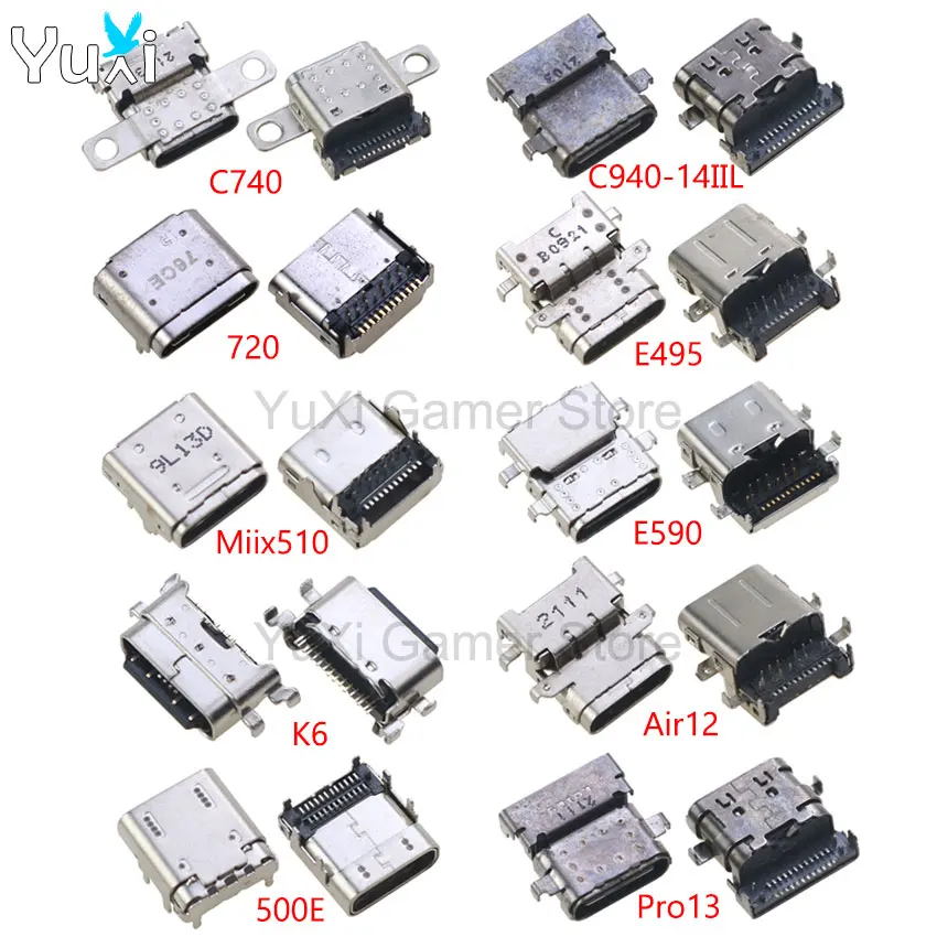 YuXi USB Type C Charging DC Power Jack Socket Port Connector For Lenovo Yoga C740 720 Miix510 K6 500E C940-14IIL E495 E590 Air12