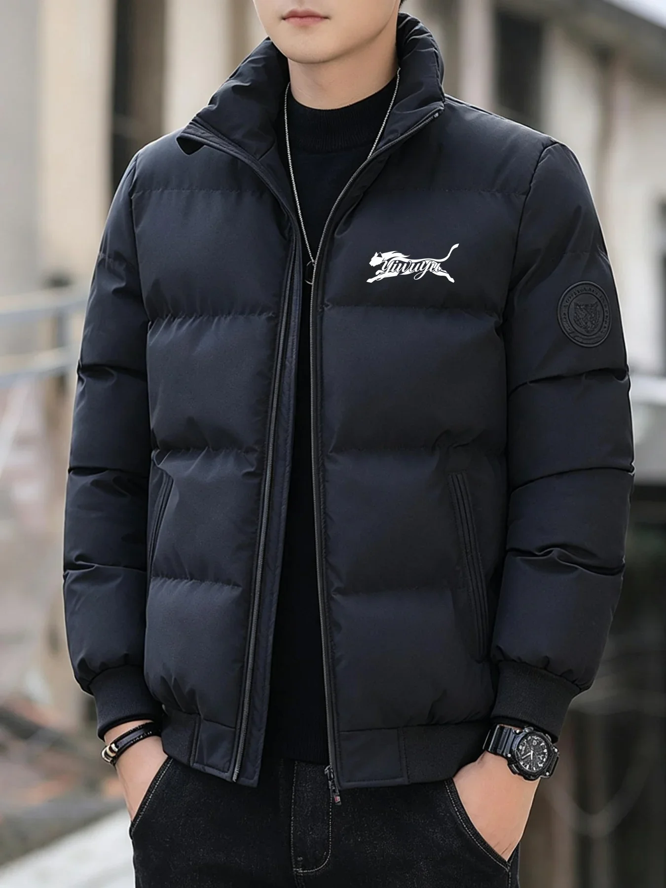 2026 men's thick jacket, new autumn and winter warm and waterproof parka coat, men's casual and fashionable jacket, outerwear