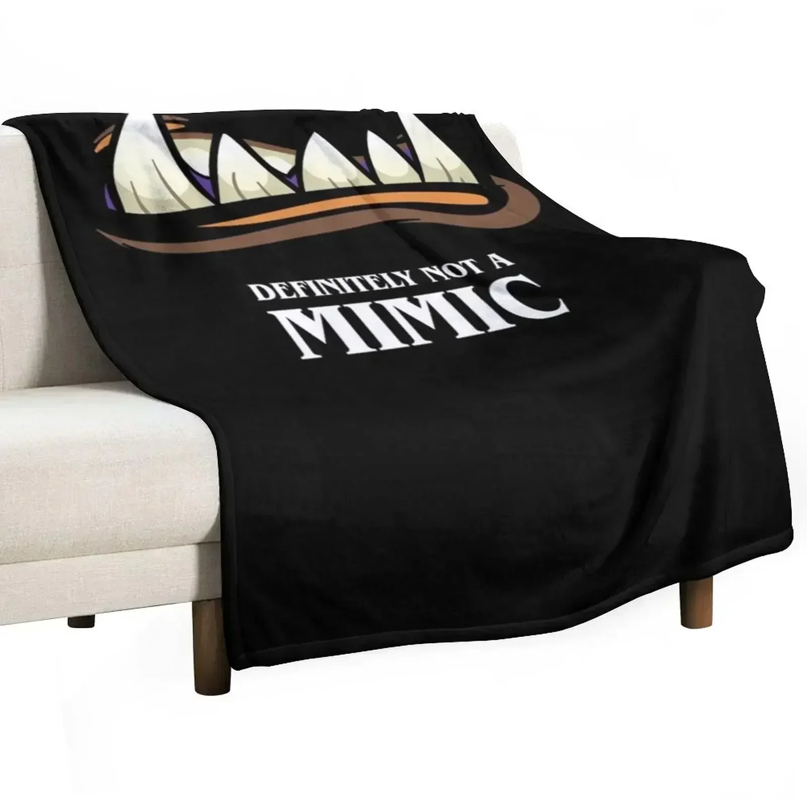 

Definitely Not A Mimic Tabletop RPG Gaming Throw Blanket Decorative Sofa Camping Furry Blankets