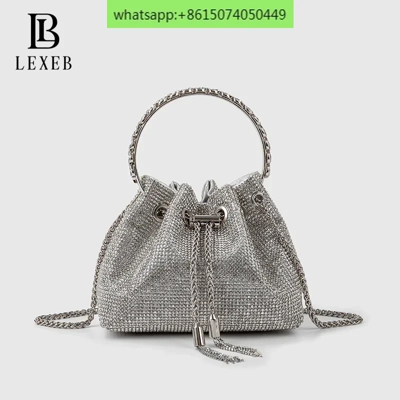 Acrylic Hot Diamond Bag Women's Dinner Bag Luxury Tassel Bag Chain Versatile Handheld One Shoulder Crossbody