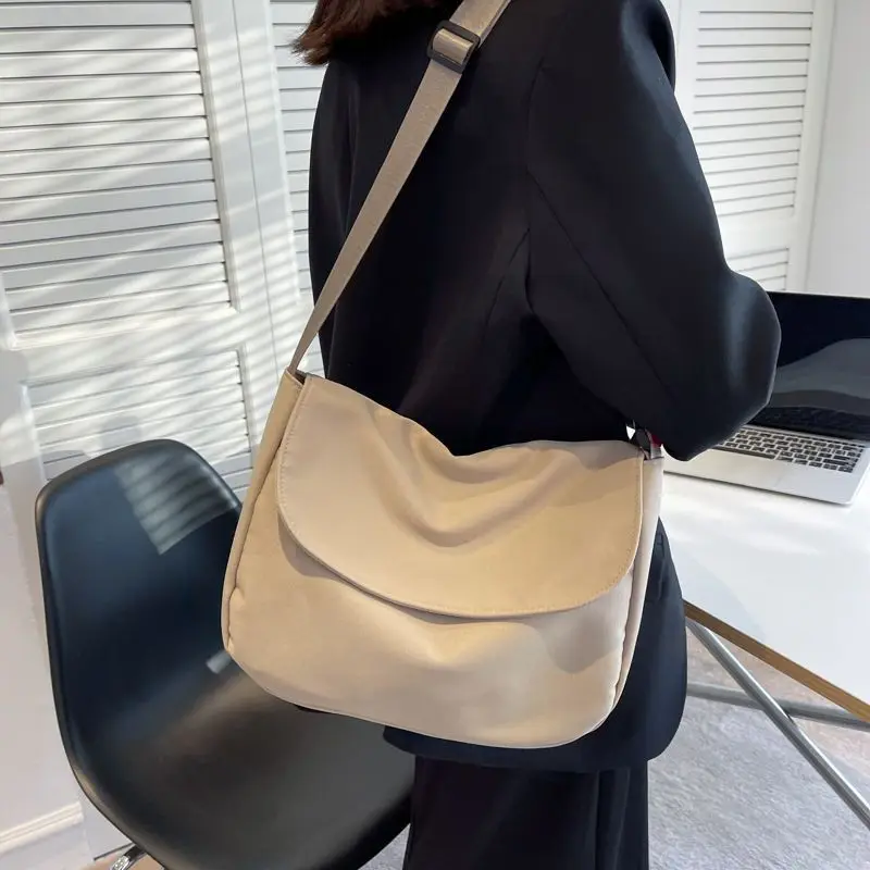 

JIFANPAUL Paul New Simple Pure Color Versatile Single oulder Slant Cross Bag Korean Chic Artistic Forest System Fre Sle