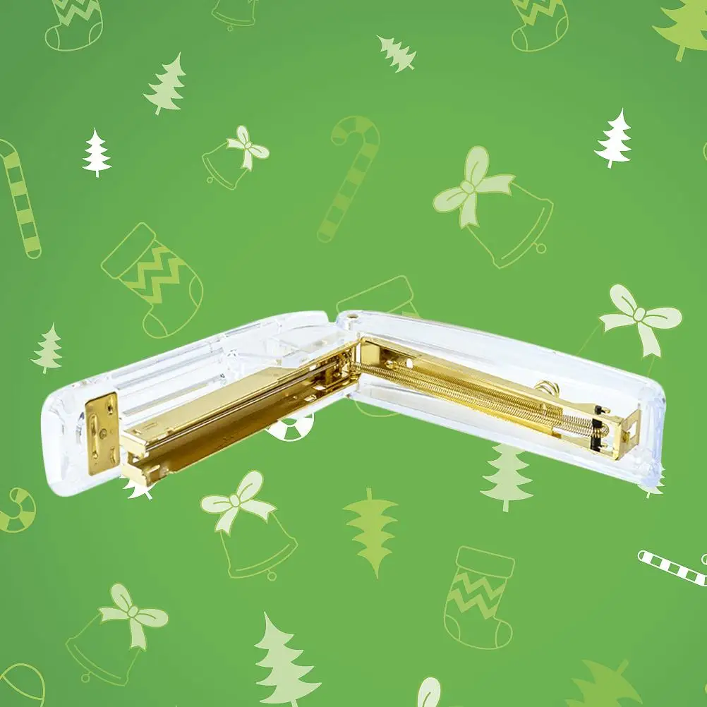 Manual Stapling Machine Office Supplies Student Stationery Portable Stapler Gold