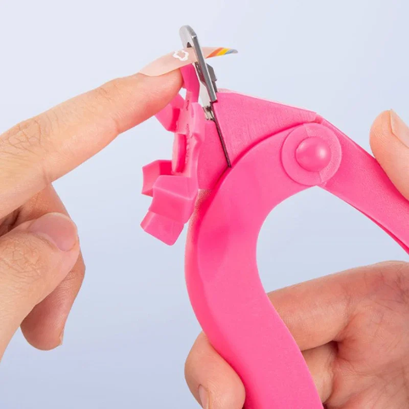 Cortauñas Profesional en Forma de U de Acero Inoxidable, Cortador de Puntas Postizas, Tijeras para Uñas de los Pies con Bordes Coloridos, Herramienta de Manicura C539