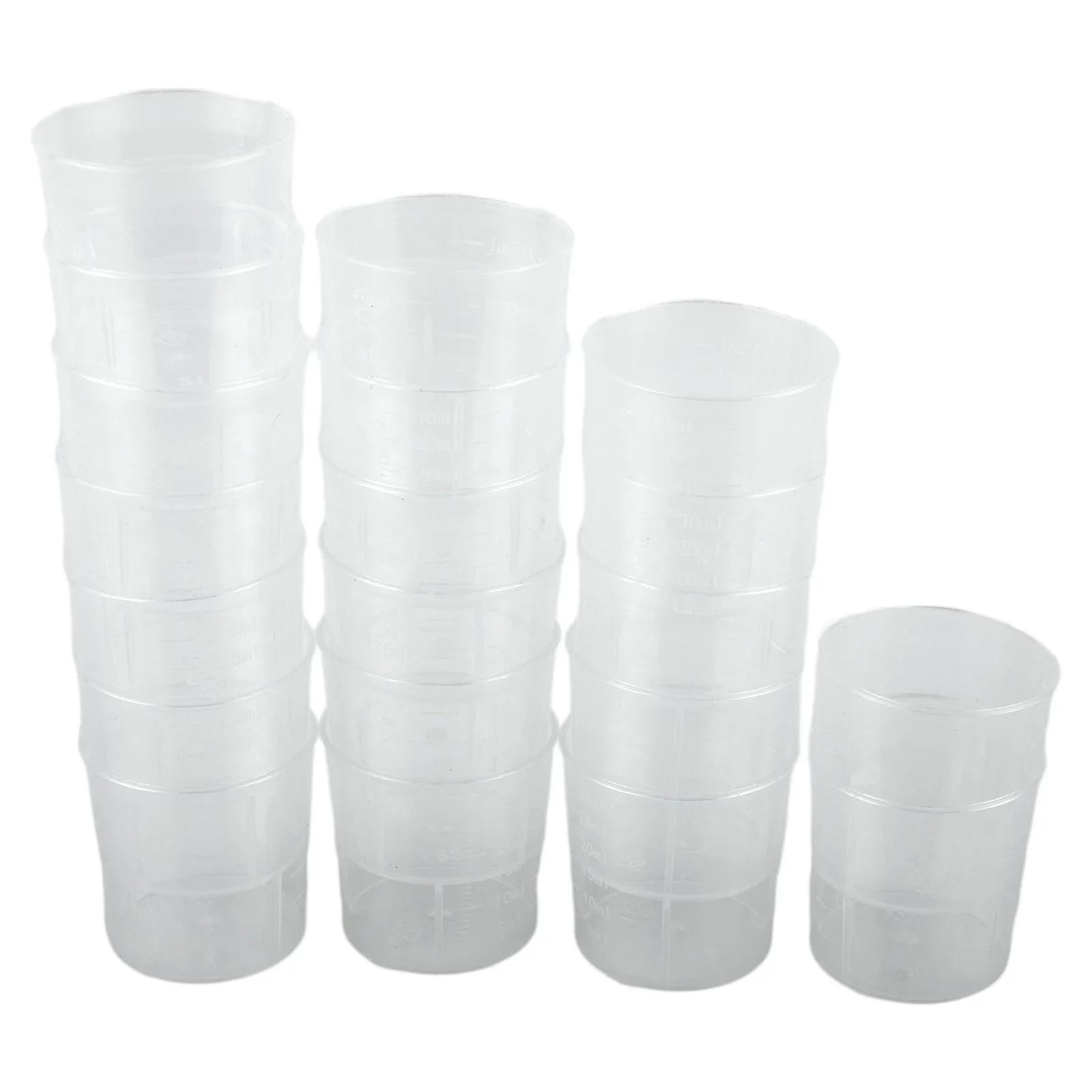 

20pcs 15/30/50ml Transparent Plastics Measure Cups Double-scale Medicine Measuring Cup Separating Cups Container For Kitchens