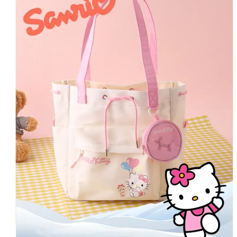 لطيف الكرتون سانريوس مرحبا كيتي كورومي بلدي ميلودي حمل حقيبة رسم حبل عملة المحفظة خفيفة الوزن حقيبة كتف الأزياء هدية #4