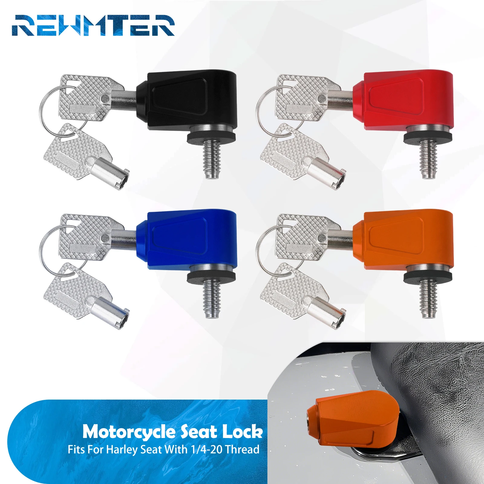 

Motorcycle Seat Lock Screw Bolt Anti Theft Thread Fasteners For Harley Touring Softail Sportster XL Softail Dyna Fatboy Breakout