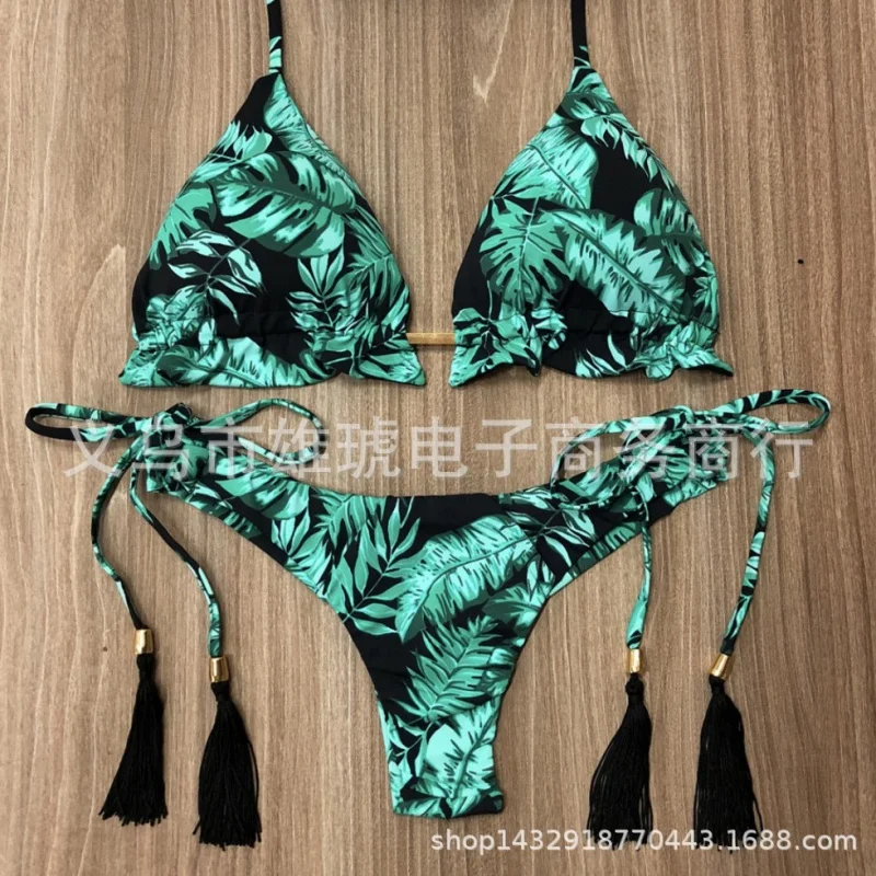 

Swimsuit Brazilian New Sexy Bikini Print Splitbikini