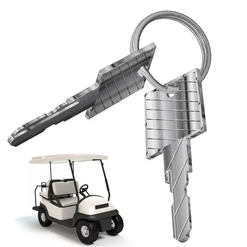 Golf Cart Key 2 Pieces Golf Cart Accessories Spare Keys Golf Cart Parts Golf Accessories For Family Friends Colleagues