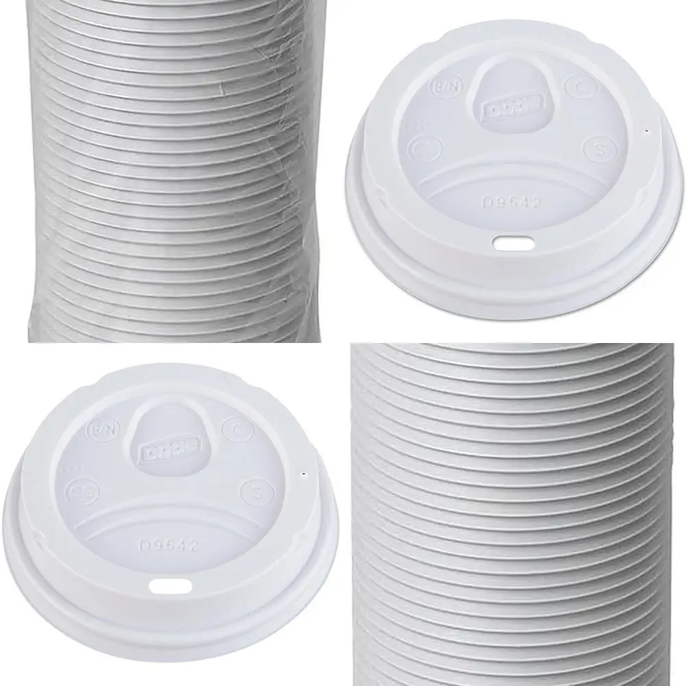 

GP PRO 10-16 oz. White Dome Lids for Hot Coffee Cups, D9542, 1000 Count (100/Sleeve, 10 Sleeves/Case)