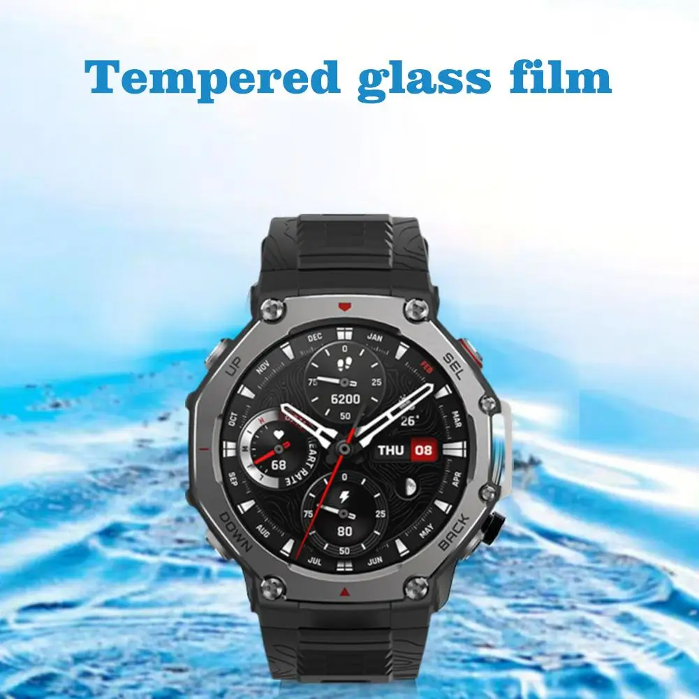 Per Amazfit T-Rex 3 9H Durezza HD Pellicola trasparente Proteggi schermo Protezione in vetro temperato Pellicola trasparente Accessori per lo schermo dell'orologio