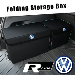 Large Capacity Car Trunk Storage Box Folding Felt Organizer Bag for Volkswagen VW R Line Jetta Touareg Golf 5 Passat Polo Beetle