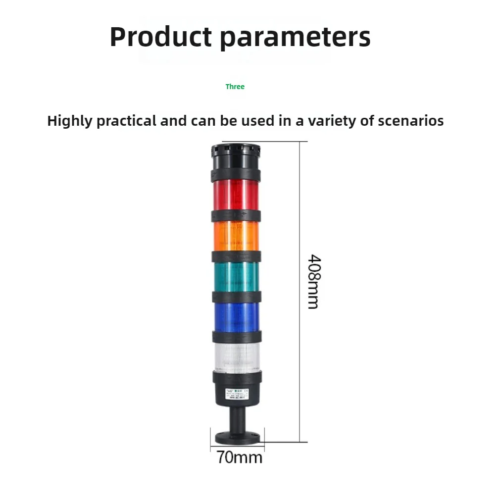 産業用警告インジケーター,LEDタワーライト,24V, 220V, CNC旋盤機器,ブザー付きサイレンアラームランプ