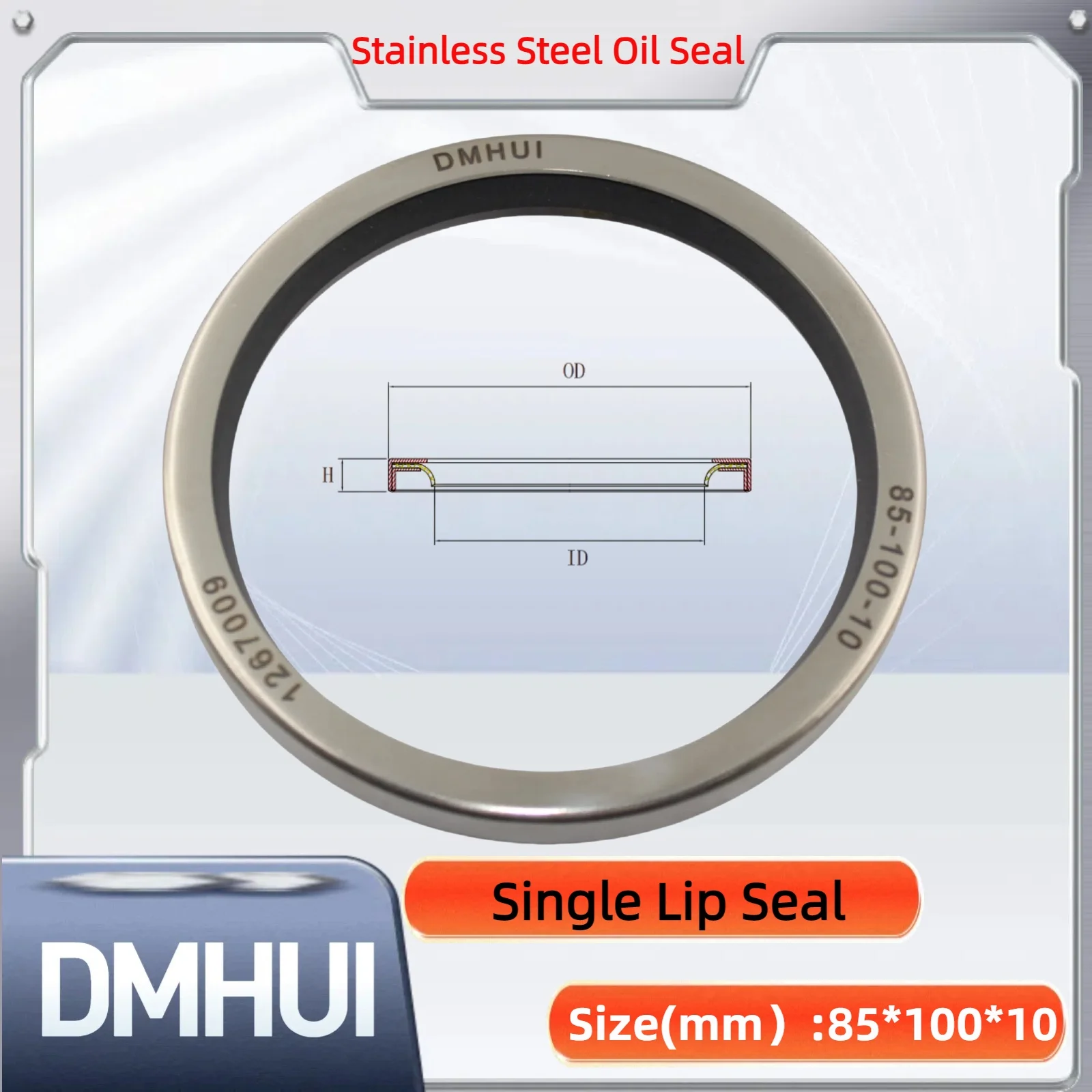 

Сальник 85x100x10 Сальник с одной кромкой Сальник из нержавеющей стали ПТФЭ SS 85×100×10