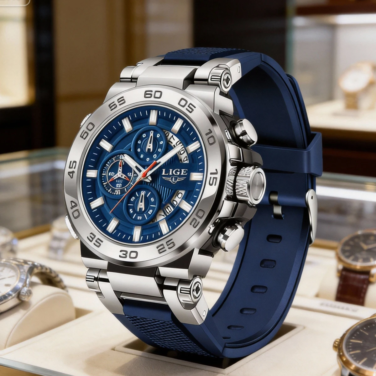 

Мужские спортивные часы LIGE, роскошные часы для мужчин, водонепроницаемые, с подсветкой, модные кварцевые часы, наручные часы для мужчин, reloj hombre.