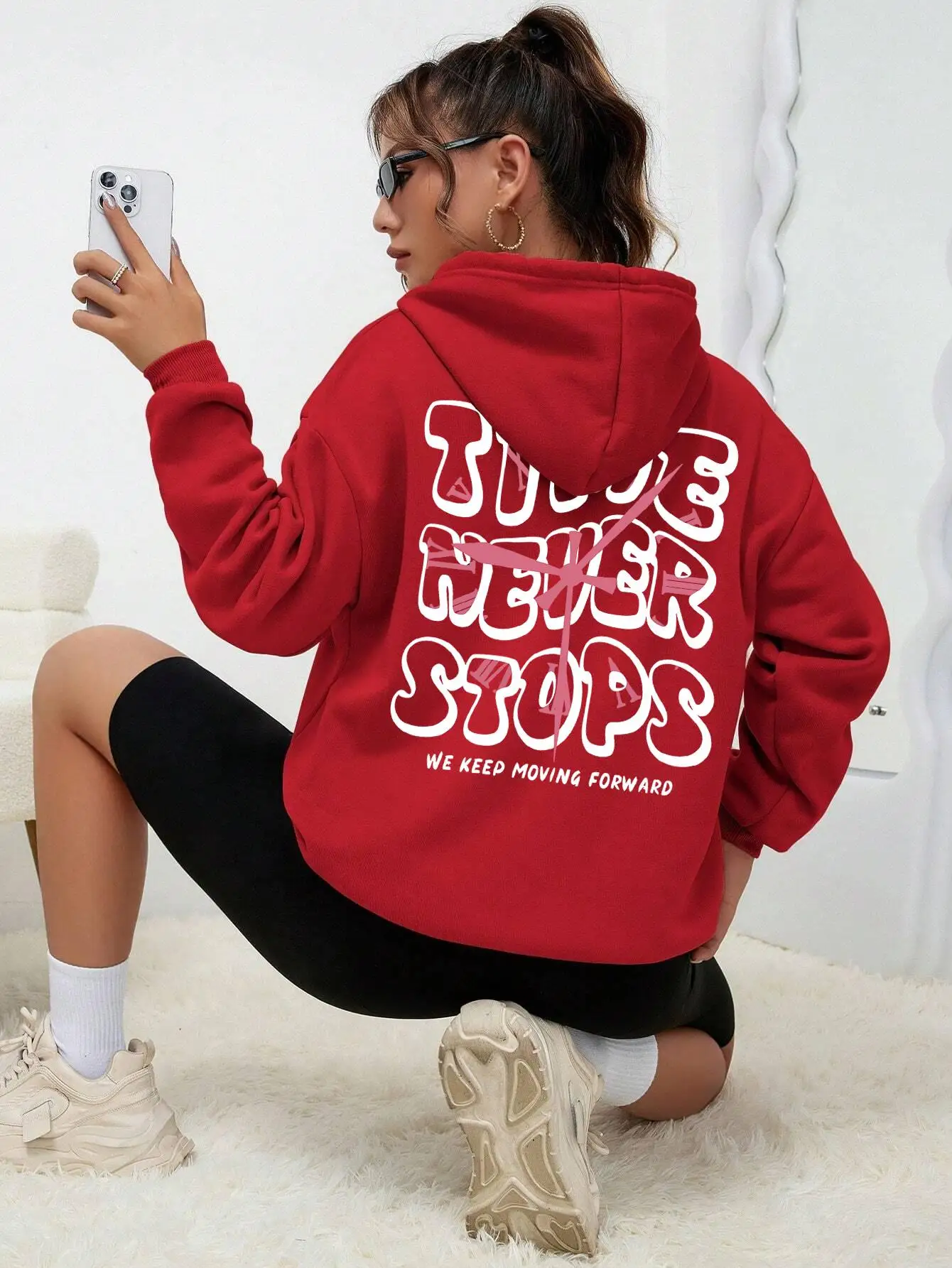 Street Casual Female Hoody Harajuku S-XXL Sweatshirts Fashion O-Neck Comfortable Quality Hooded Autumn Warm Streetwear Women