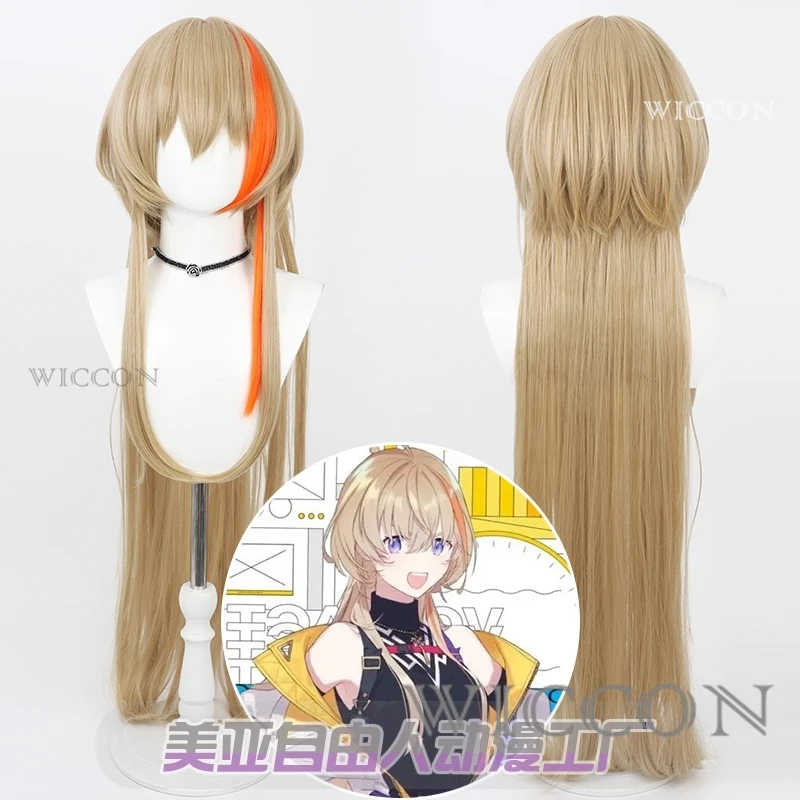 

Virtual YouTuber Fura Kanato Cosplay Long Wig 100cm Halloween Carnival New Year Party Heat Resistant Synthetic Wigs