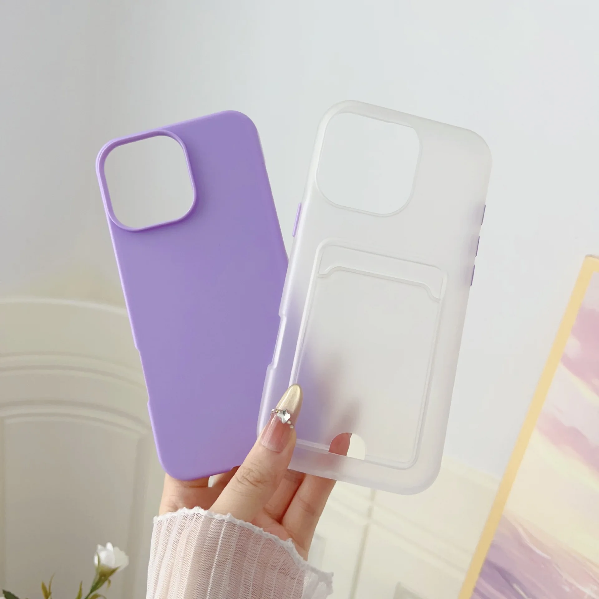 Bonbonfarbene Brieftasche mit Kartensteckplatz-Halterung, Schutzhülle für iPhone 17 Air 16e 16 Pro Max 15 14 Plus 13 12 11, stoßfeste Abdeckung – Detail 9