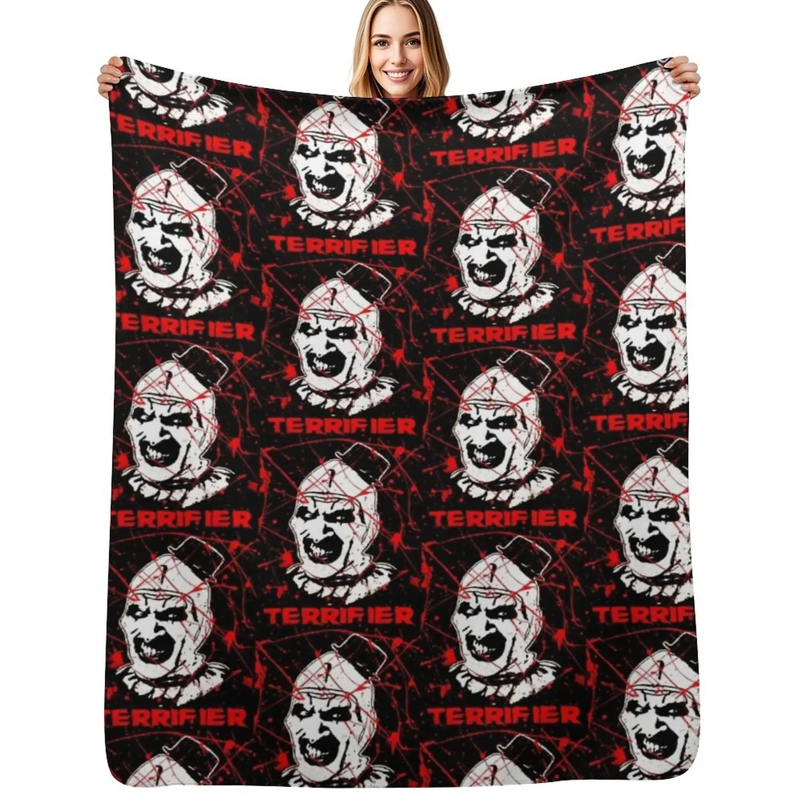 The Terrifier Throw Blanket For Decorative Sofa Summer Beddings Polar for babies Multi-Purpose Retros Blankets