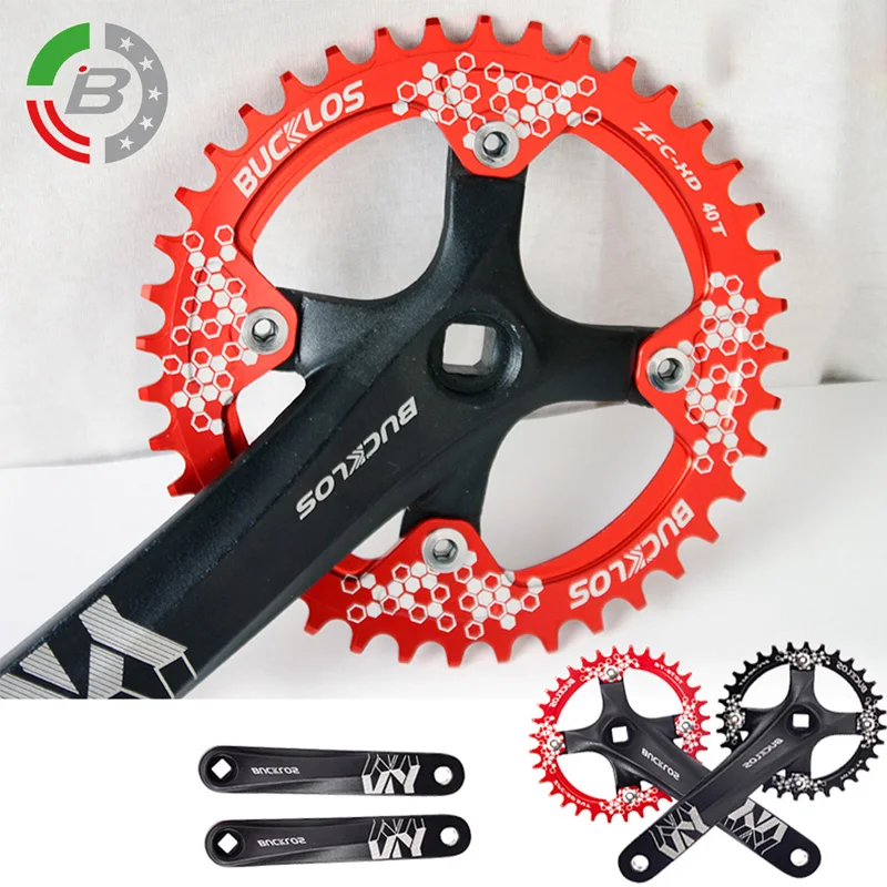 

BUCKLOS 104 BCD Chainring MTB Bike Crankset Narrow Wide Chainwheel 32-42T Square Hole 170 Crank for 8/9/10/11S Bicycle Part