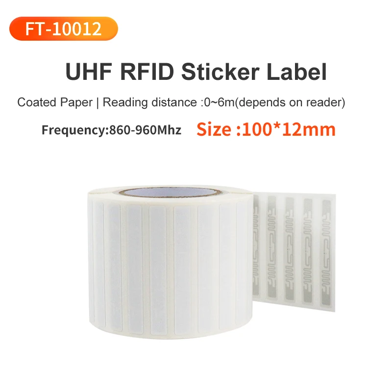 1000 stuks UHF RFID-label 73x20mm Passief stickerpapier Label Tag 860Mhz 960Mhz Lange afstand label voor magazijnbeheer UHF RFID