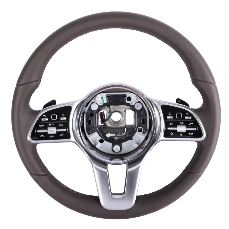 

Leather Steering Wheel for Mercedes Benz AMG CLA GLC GLB GLS GLE W204 W205 W213 W219 W221 W222 E63 S63 C63 CLS63 G63 E300