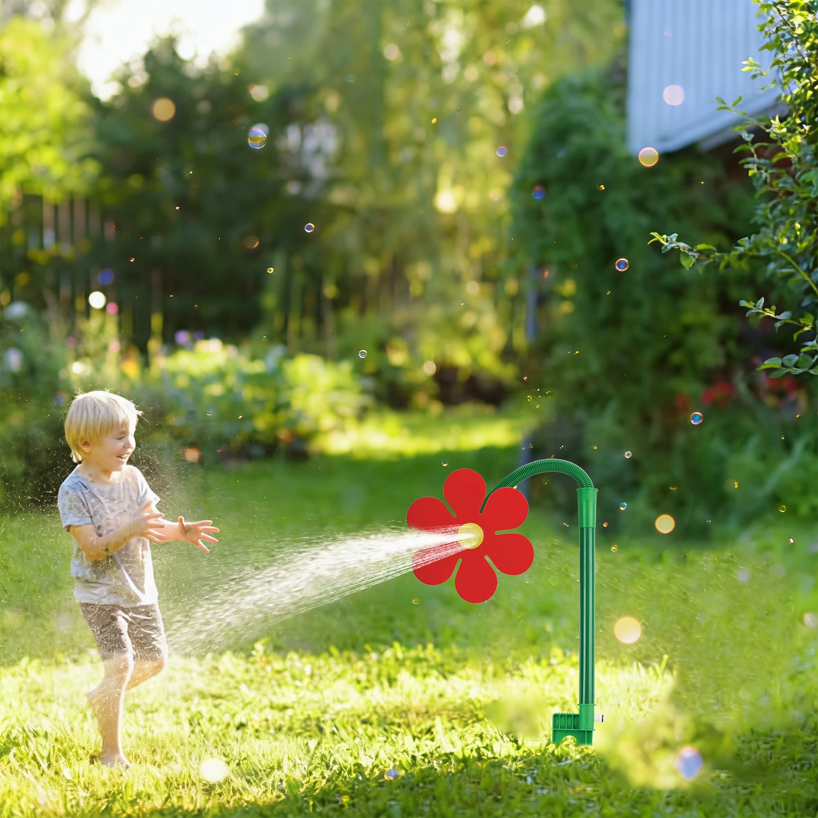 Funny Sun Flower Dancing Daisy Lawn Sprinkler 360 Degree Rotating Garden Sprinklers for Yard Lawn Watering Garden Decor