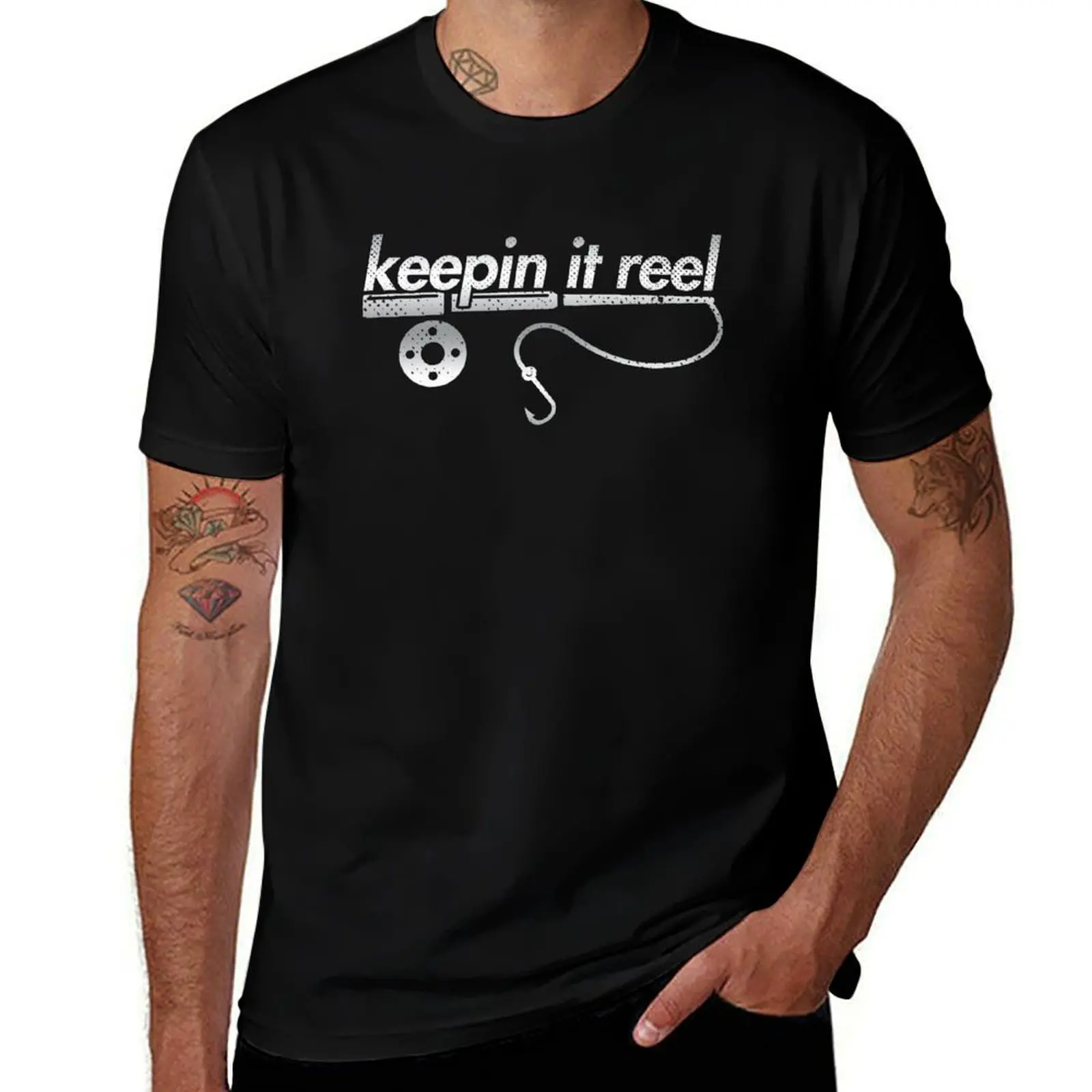 Keepin It Reel Fishing Hunting Camping Outdoors Nature Wildlife T-Shirt anime figures plus sizes tee shirts for men