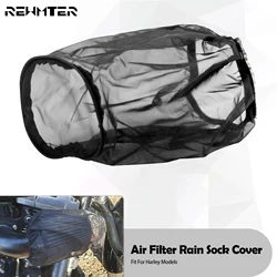 Motorcycle Air Filter Heavy Breather Rain Sock Air Cleaner Protective Cover For Harley Sportster XL XR Touring FLHT Dyna Softail