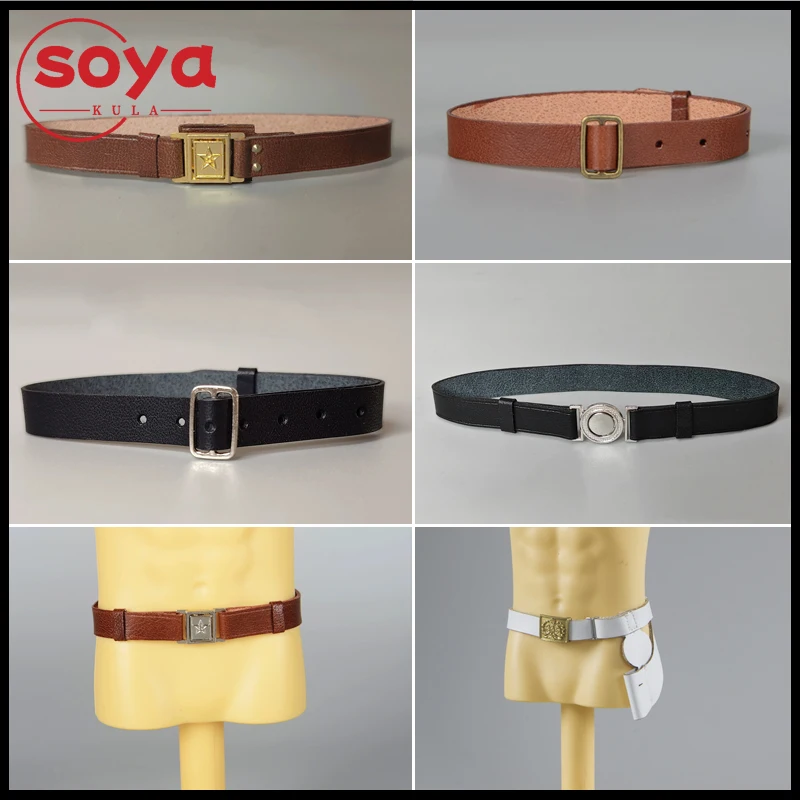 Brown art 1/6 escala soldado couro cinto roupas acessórios modelo caber 12 ''figura de ação corpo