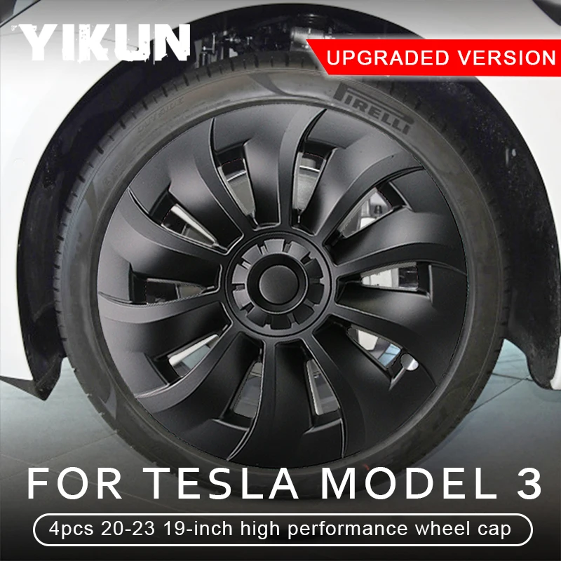 

4PCS Hub Cap Performance Replacement Wheel Cap Rim Cover Hubcap Full Cover Accessories for Tesla Model 3 19 Inch 2020 2021 2023