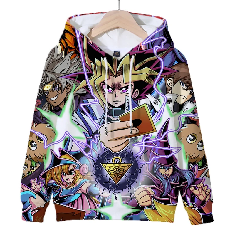 

Hot Game Yu-Gi-Oh! Hoodie Boys Long Sleeve Hoody Anime Pullover Tops Girls Sweatshirts Kids Cartoon Hoodies Children Clothes