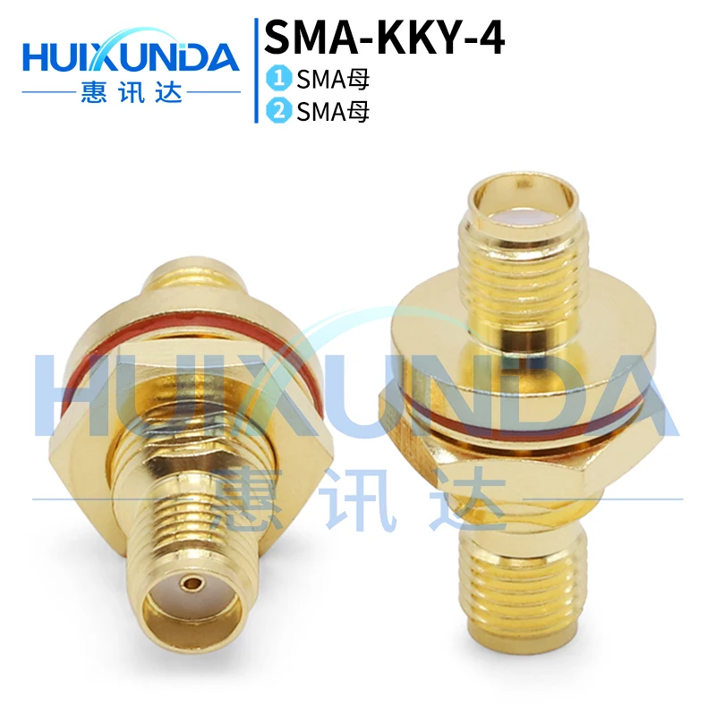 SMA-KKY-4 SMA female to female M8 thread fixed panel through wall KYK double female head through connector