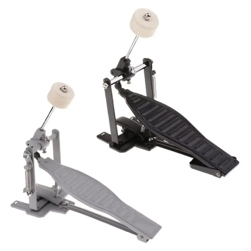 E56D Single Spring Bass Children Drum Pedal Adjustable Stroke with Wool Beater Percussion Replacement Accessories Lightweight