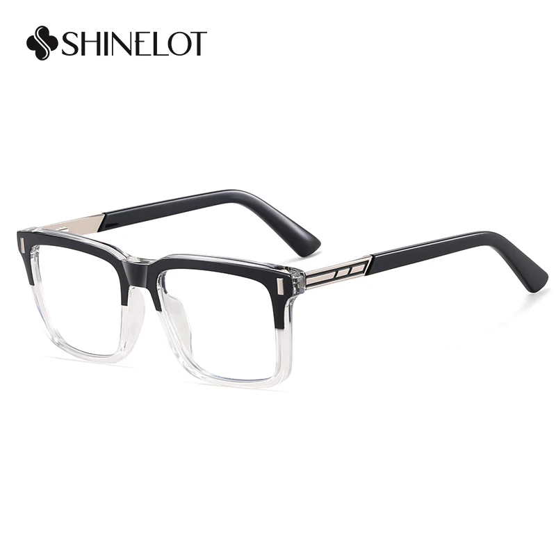 93517 Men Rectangle Eyeglasses Frame Prescription Science Geek Eye Protection Optical Glasses Youth Male Students Eyewear view 4