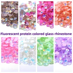 ss6-ss30Glitter Crystal Mocha Opal Non Hotfix Rhinestones Flatback Strass стразы Nails Crystals Diamond For Nail Art Nail Charms